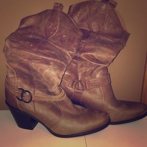 Willy leather cowboy boots